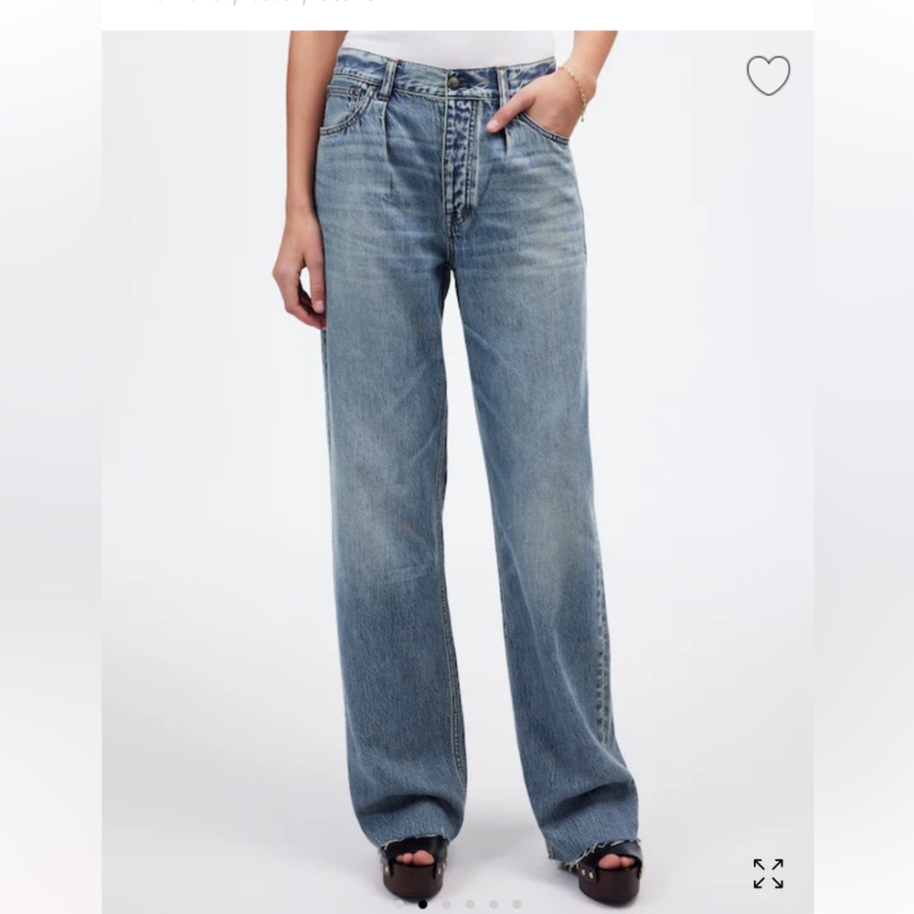 Madewell NEW Pleated Low-Slung Baggy Jean